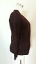 NY Collection Women Long Sleeve Twinset Sweater Embellished Burgundy Metallic S