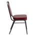 Фото #1 товара Hercules Series Trapezoidal Back Stacking Banquet Chair In Burgundy Vinyl - Silver Vein Frame