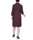 ფოტო #2 პროდუქტის Petite Long Roll Tab Sleeve Shirtdress