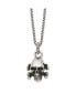 ფოტო #1 პროდუქტის Antiqued Skull and Cross Bones Pendant Box Chain Necklace