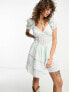 Фото #1 товара Reclaimed Vintage prarie broderie summer mini dress in light blue