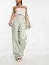 Фото #1 товара & Other Stories linen blend tailored trousers in pastel green