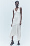 Фото #1 товара Комбинированное платье-комбинация ZARA