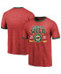 ფოტო #1 პროდუქტის Men's Threads Red Minnesota Wild Buzzer Beater Tri-Blend Ringer T-shirt