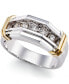 ფოტო #1 პროდუქტის Men's Diamond Ring (1/2 ct. t.w.) in 10k Gold and White Gold