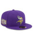 ფოტო #1 პროდუქტის Men's Purple Minnesota Vikings Main Patch 59FIFTY Fitted Hat
