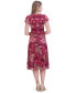 Фото #2 товара Petite Paisley-Print Ruched Midi Dress