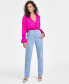 ფოტო #2 პროდუქტის Women's High-Rise Straight-Leg Denim Jeans, Created for Macy's