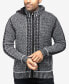 ფოტო #4 პროდუქტის Men's Hooded Full-Zip High Neck Sweater Jacket