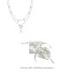 ფოტო #3 პროდუქტის Silver Tarnish Resistant Confetti and Paperclip Layered Initial Toggle Necklace