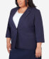 Фото #9 товара Plus Size Classic Fit Blazer Jacket