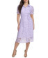 Women's Floral Lace Tie-Waist Shirtdress