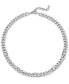 Фото #1 товара On 34th crystal Station Chain Link Collar Necklace, 16" + 2" extender, Created for Macy's