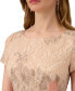 ფოტო #6 პროდუქტის Women's Floral-Print Short Sleeve Column Gown