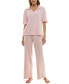 Фото #1 товара Women's 2-Pc. Whisper Wide Rib Pajamas Set