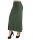 Фото #1 товара Plus Size Elastic Waist Maxi Skirt