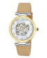 ფოტო #1 პროდუქტის Women's Laura Automatic Genuine Leather Band Watch 1212CLAL