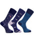 ფოტო #1 პროდუქტის Men's Atlantic Bundle Luxury Mid-Calf Dress Socks with Seamless Toe Design, Pack of 3
