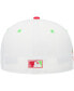 ფოტო #2 პროდუქტის Men's White, Coral Atlanta Braves 150th Anniversary Strawberry Lolli 59FIFTY Fitted Hat