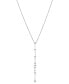 ფოტო #1 პროდუქტის Diamond Vertical Line Lariat Necklace (1/3 ct. t.w.) in 10k White Gold, 17" + 1" extender, Created for Macy's