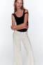 Фото #2 товара Wide-leg Twill Pants