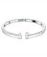 Фото #1 товара Silver-Tone Crystal Cuff Bracelet