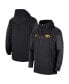 ფოტო #1 პროდუქტის Men's Black Iowa Hawkeyes 2023 Coach Half-Zip Hooded Jacket