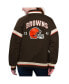 Women's Brown Cleveland Browns Tournament Full-Snap Varsity Jacket