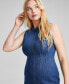 ფოტო #4 პროდუქტის Women's Denim Sleeveless A-Line Dress, Created for Macy's