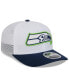 Фото #3 товара Men's White/College Navy Seattle Seahawks 2024 NFL Training Camp 9SEVENTY Trucker Hat