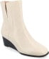 Фото #1 товара Women's Kylo Tru Comfort Foam Stacked Wedge Heel Soft Square Toe Booties