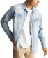 Фото #1 товара Men's Western Vintage-Inspired Long Sleeve Denim Shirt