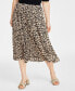 Фото #3 товара Women's Pleated A-Line Midi Skirt, Created for Macy's