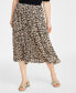 ფოტო #3 პროდუქტის Women's Pleated A-Line Midi Skirt, Created for Macy's