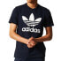 Фото #1 товара Adidas Originals Trefoil Men's Short Sleeve T-Shirt Legend Ink-White bq7940