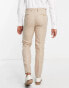 Noak British Tweed slim suit trousers in stone