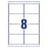 Avery Zweckform L7914-40 - White - Rounded rectangle - Permanent - DIN A4 - Polyethylene - Matte