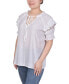 ფოტო #3 პროდუქტის Women's Short Ruffled Sleeve Blouse