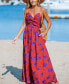 Women's Paisley Print Twisted Maxi Beach Dress