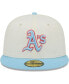 Men's White and Light Blue Oakland Athletics Spring Color Two-Tone 59FIFTY Fitted Hat