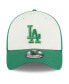 Фото #2 товара Men's White, Green Los Angeles Dodgers 2024 St. Patrick's Day 39THIRTY Flex Fit Hat