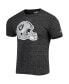 Фото #3 товара Men's Black Las Vegas Raiders Helmet Logo Tri-Blend T-shirt