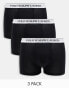 Polo Ralph Lauren 3 pack trunks in black with waistband logo Черный, L - W35-38 - фото #1