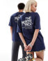 Фото #1 товара The North Face Mountain Sketch backprint oversized t-shirt in navy