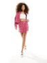 Фото #1 товара Pimkie tweed skort co-ord in pink check