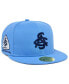 ფოტო #4 პროდუქტის Men's Light Blue Smart Set Athletic Club of Brooklyn Black Fives Fitted Hat