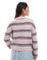 Vero Moda mixed stripe jumper in pink multi