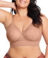 Фото #1 товара Plus Size Full Figure Bramour Gramercy Luxe Lace Wireless Bralette 7012