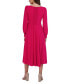 ფოტო #2 პროდუქტის Women's Long-Sleeve Midi Dress