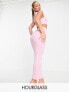 Naked Wardrobe hourglass midi skirt in pink